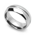 thumbnail image 1 of Women's 8MM Comfort Fit Tungsten Carbide Wedding Band Grooved Center Domed Ring (7 to 14), 1 of 3