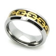 thumbnail image 1 of Women's 8MM Comfort Fit Tungsten Carbide Wedding Band Link Chain Inlaid Ring (7 to 14), 10.5, 1 of 3