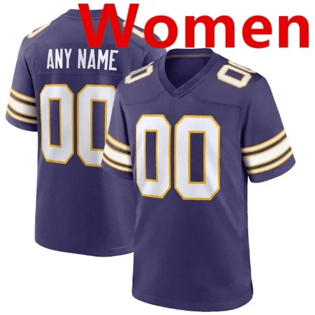 Women's 9 J.J. McCarthy Justin Jefferson T.J. Hockenson Football Jersey Aaron Jones Addison