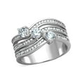 thumbnail image 1 of Women's .93 Ct Round Cut Zirconia Stainless Steel Anniversary Ring Band Size 8, 1 of 5