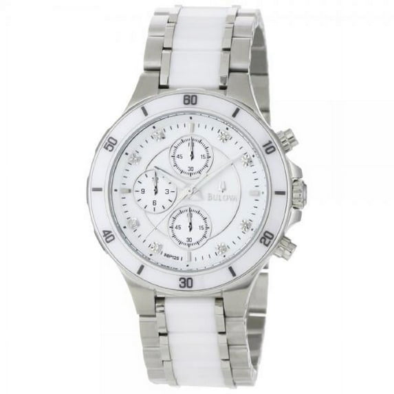 Women's 98P125 Substantial Ceramic and Stainless-Steel Construction Watch