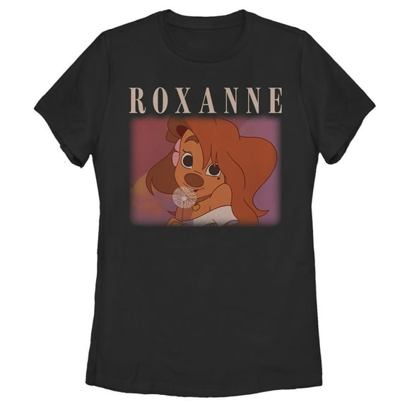 Women's A Goofy Movie The Beautiful Roxanne  Graphic Tee Black 2X Large