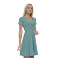 thumbnail image 1 of Women’s A Line Art Nouveau Summer Dress, Retro Triangle Arrangement, Cross Wrap V Neck, 6 Sizes, by Ambesonne, 1 of 2