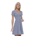 thumbnail image 1 of Women’s A Line Boat Theme Summer Dress, Retro Triangle Arrangement, Cross Wrap V Neck, 6 Sizes, by Ambesonne, 1 of 1
