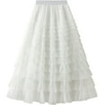 thumbnail image 1 of Women's A-Line Fairy Elastic Waist Tulle Midi Skirt, 1 of 5