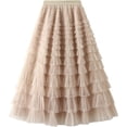 thumbnail image 1 of Women's A-Line Fairy Elastic Waist Tulle Midi Skirt, 1 of 5