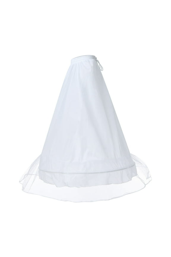 Women's A Line Floor Length Wedding Gown Petticoat Underskirt with Hoop for Bridal Skirt Support