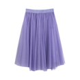 thumbnail image 1 of Women's A Line Pleated Skirt Chiffon High Waist Mid Long Tutu Ruffle Mesh Flowy, 1 of 2
