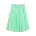 thumbnail image 1 of Women's A Line Pleated Skirt Mid Long Tutu Ruffle Mesh Chiffon High Waist Elegant Flowy Feminine Fashion, 1 of 2