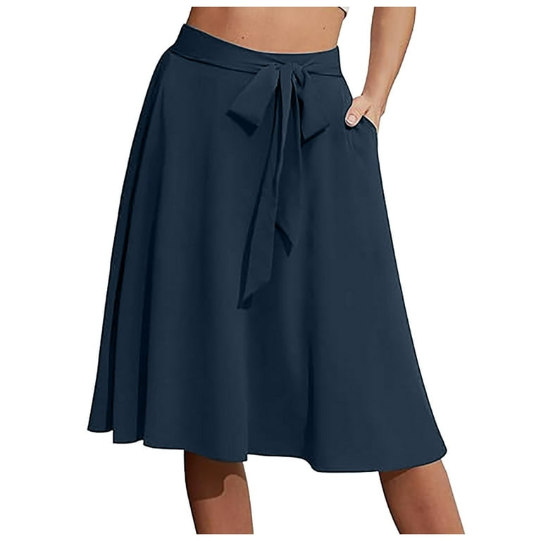 Flared skirts with pockets hot sale