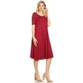 thumbnail image 1 of Women's A-Line Short Sleeve Jersey Knit Relaxed Fit Dress, 1 of 5