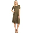 thumbnail image 1 of Women's A-Line Short Sleeve Jersey Knit Relaxed Fit Dress, 1 of 5