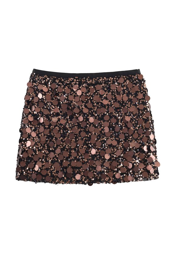 Women's A Line Skirt Style High Waisted Slimming Sexy Sequined Mini Skirt Sparkly Party Clubwear
