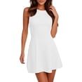 thumbnail image 1 of Women's A - Line Sleeveless Boat - Neck Mini Dress for Summer Parties - Stylish and Flattering, 1 of 6