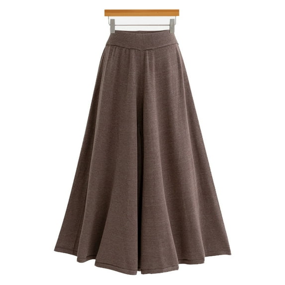 Women's A-Line Swing Pleated Long Maxi Skater Skirt