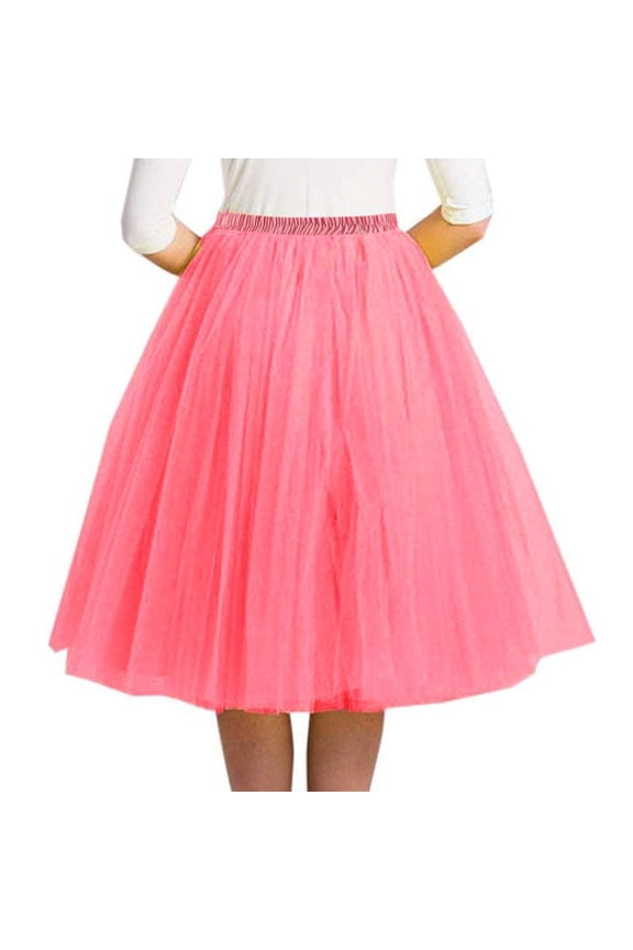 Women's A-Line Tulle Tutu Skirt – Tea Length Midi Party Skirt, Fluffy Mesh Dance Dress for Wedding Guest, Prom, and Evening Events