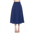 thumbnail image 1 of Women's ALEXIA ADMOR Eline Twill A-Line Skirt with Removable Belt Color: Navy Size: 4, 1 of 4