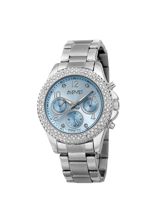 Women's AST8136SSLB Swiss Quartz Diamond Silver-Tone Bracelet Watch