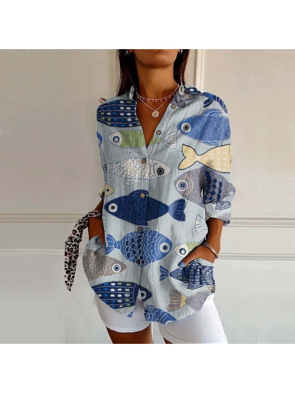 Women's Abstract Leopard Print Button-Down Shirt, Loose Fit 3/4 Sleeve Casual Blouse with Pockets, Vibrant Artistic Graphic Print, 17 Colors, Sizes S-5XL