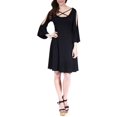 thumbnail image 1 of Women's Abstract Neck Split-Sleeve Dress, 1 of 4