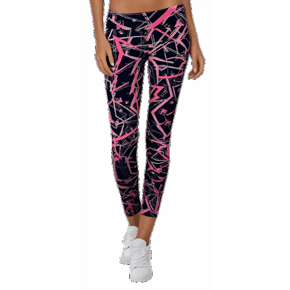 Women's Abstract Pattern Athletic Leggings for Yoga Zumba Running Lounging Gym