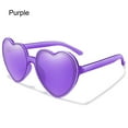 thumbnail image 1 of Women's Accessories Eyewear Halloween Cosplay UV400 Protection Heart Sunglasses for Women Heart-Shaped Sunglasses Clout Goggle PURPLE, 1 of 1
