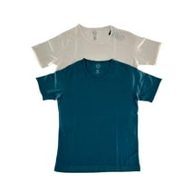 Women's Acid Wash Classic T-shirt, Cotton Plain Crew Neck Tee 2 Pack