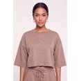 thumbnail image 1 of Women's Acid Wash Oversized Cropped Raw Hem Sweatshirt, 1 of 4