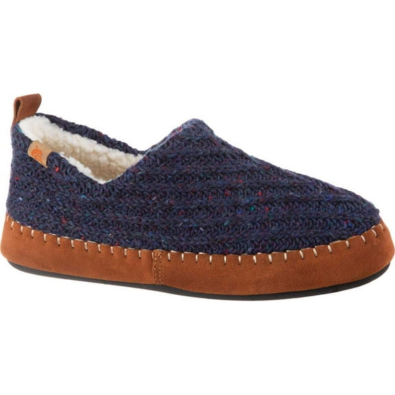 Women's Acorn Camden Recycled Bootie Slipper Navy Blue Wool/Synthetic Yarn S M