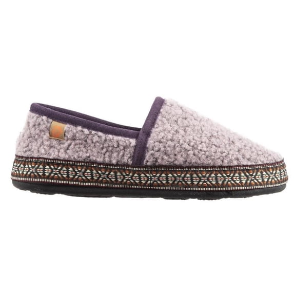 Women's Acorn Woven Trim Moccasin Slipper