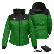 Women's ActionHeat Kelly Green/Black Philadelphia Eagles 5V Battery Heated Insulated Puffer Full-Zip Jacket