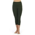thumbnail image 1 of Women's Active American Fitness Couture High Quality Super Soft High Waist 3/4 Length Compression Leggings, 1 of 4