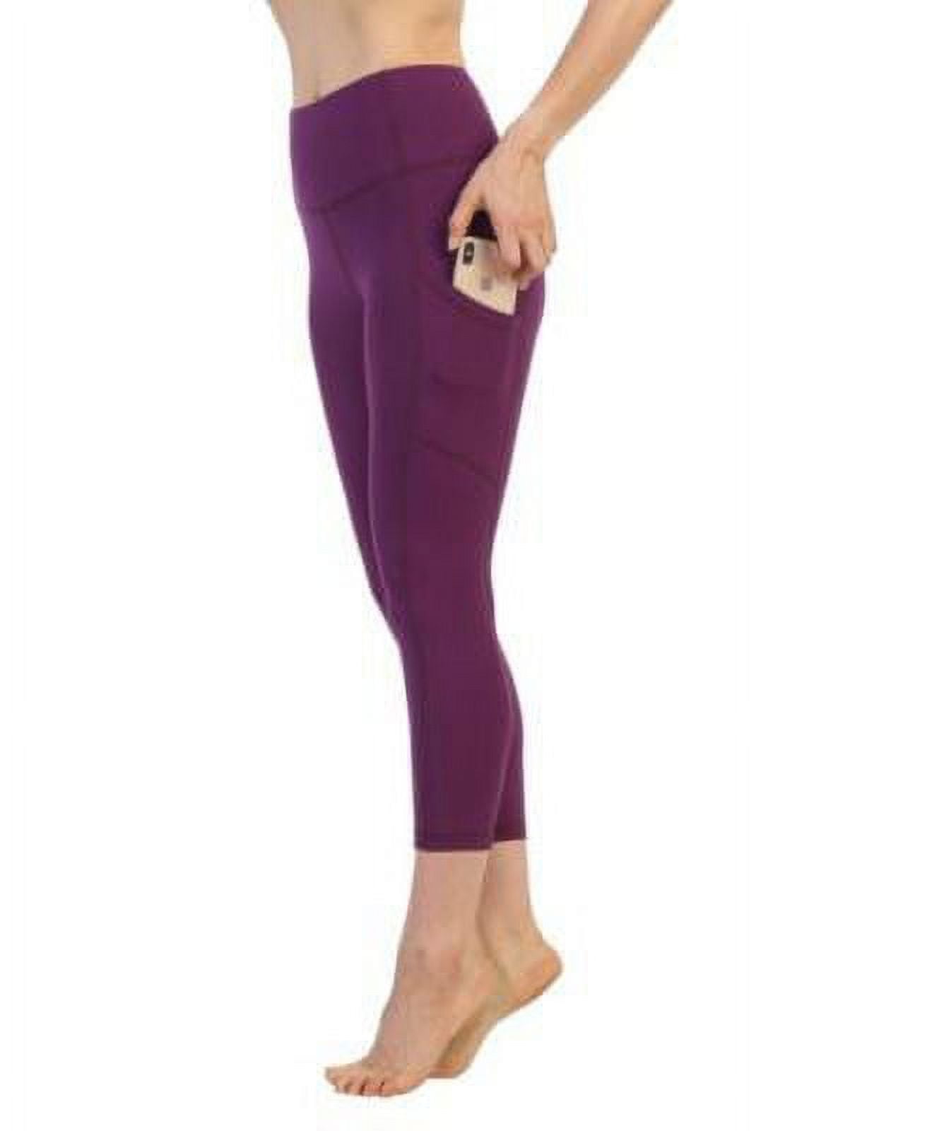 Women's Active American Fitness Couture High Quality Super Soft High Waist 3/4 Length Side Pocket Compression Leggings
