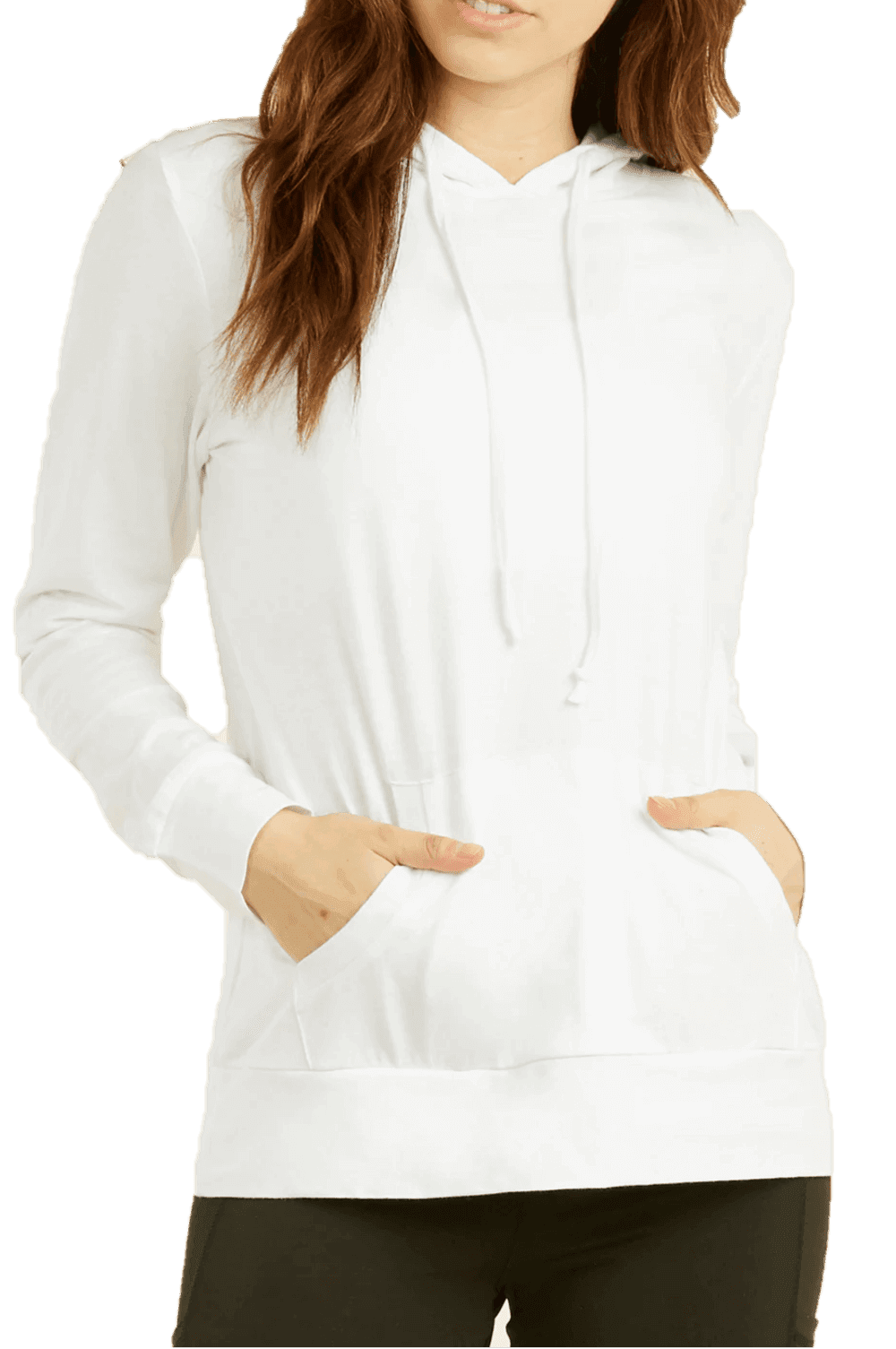 Women's Lightweight Cotton Single Jersey Active Pullover Hoodie