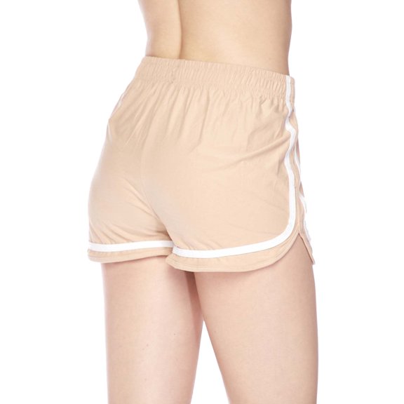 Women's Active Dolphin Hem Running Shorts Yoga Fitness Sport Elastic Waist Shorts