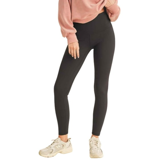 Women's Active Fleece Lined High Waisted Leggings, Black, L, 1 PC