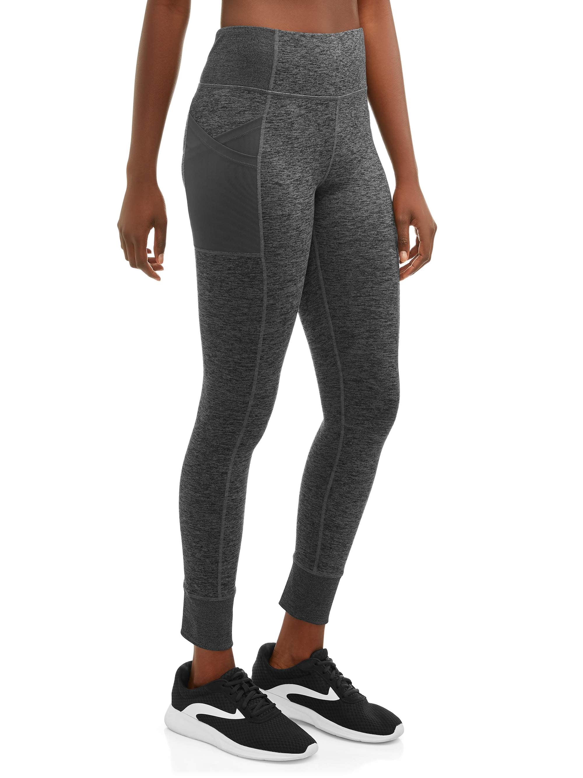 Women's Active High Waisted Workout Leggings with Side Pocket 