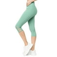 thumbnail image 1 of Women's Active Lattice Capri Cutout Workout Leggings - DUSTY JADE, M, 1 of 4