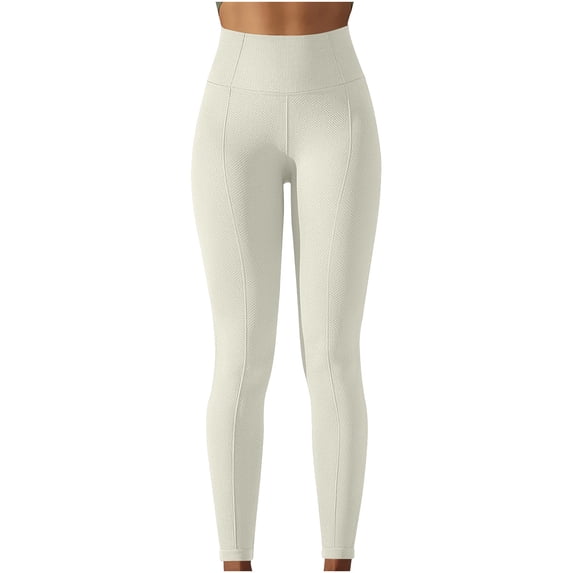 Women's Active Leggings with Pockets Womens Yoga Sweatpants Loose Workout Joggers Pants Comfy Lounge Pants White M