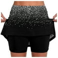 thumbnail image 1 of Women's Active Skort Crossover High Waisted Flowy Running Butterfly Shorts Lightweight Comfy Breathable High Elastic Gym Shorts Tennis Skorts Shorts with Pockets,Silver,S, 1 of 6