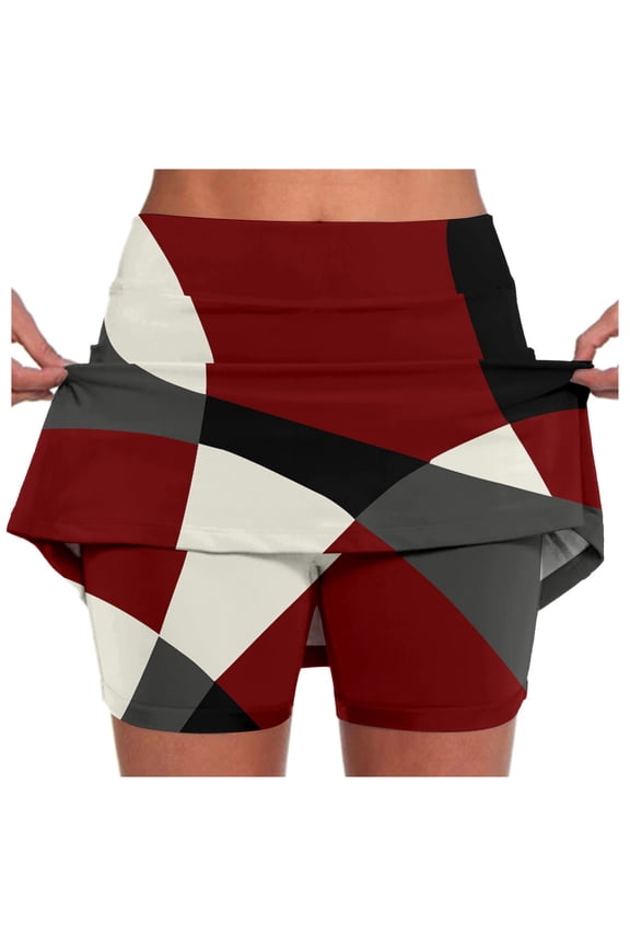 Women's Active Skort Crossover High Waisted Flowy Running Butterfly Shorts Lightweight Comfy Breathable High Elastic Gym Shorts Tennis Skorts Shorts with Pockets,,XXXL