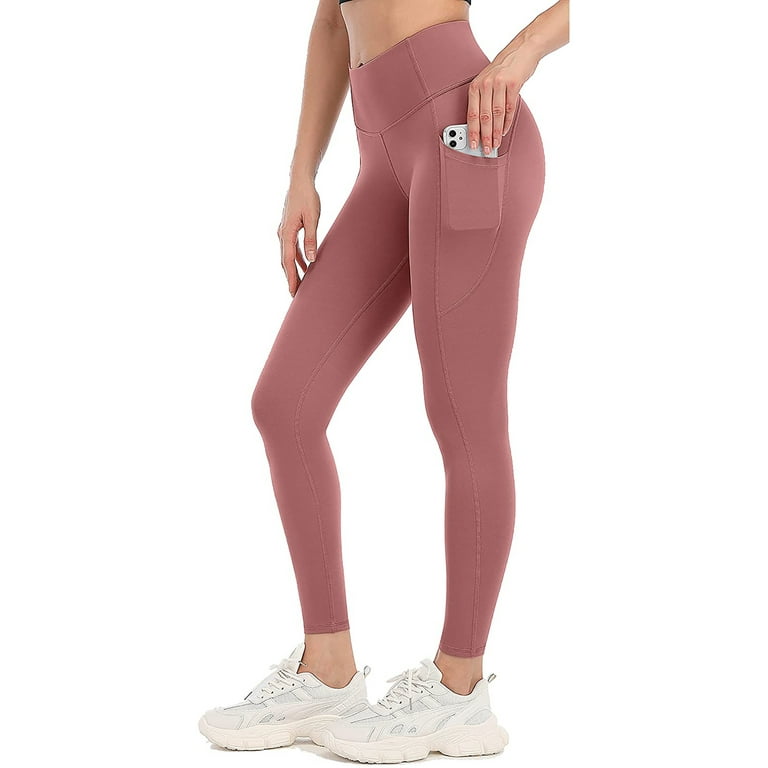 MONKDEER Side Pocket Gym wear Leggings Ankle Length Workout Pants with  Phone Pockets, Stretchable Tights