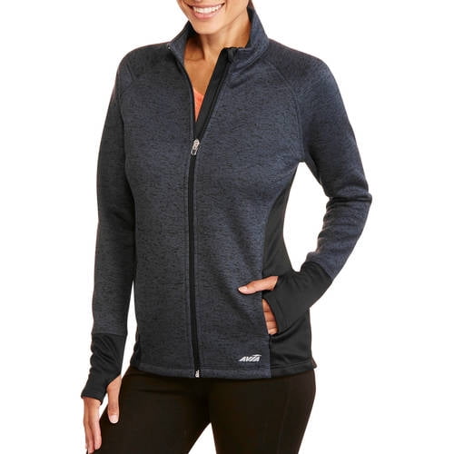 Women s Active Sweater Fleece Jacket Walmart