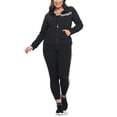 thumbnail image 1 of Women's Active Tracksuit Sets 2 Piece Outfits Stand Collar Striped Track Jacket & Leggings, 1 of 6