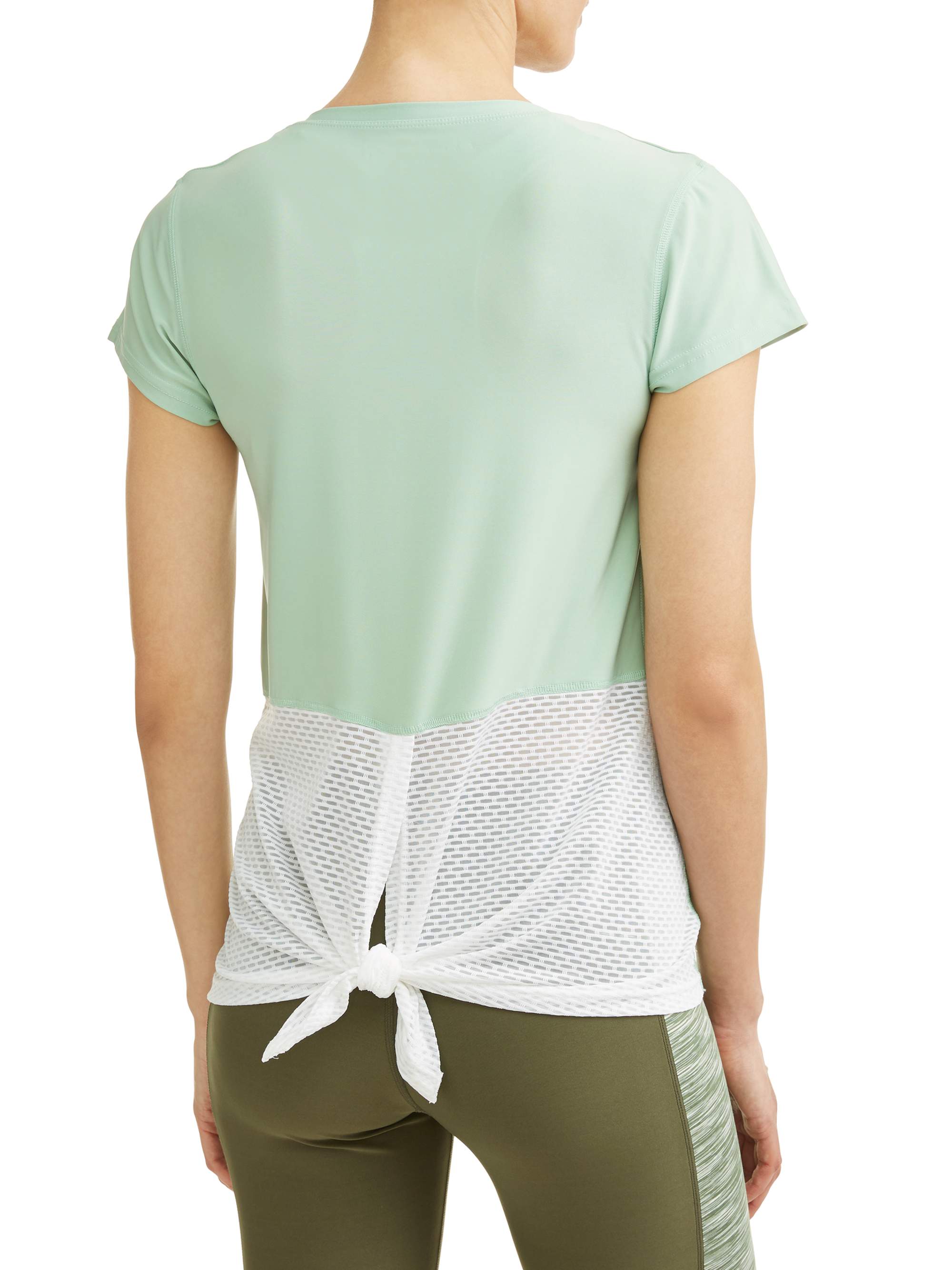 Women's Active V-Neck Short Sleeve Tie Back Performance T-Shirt - image 1 of 4