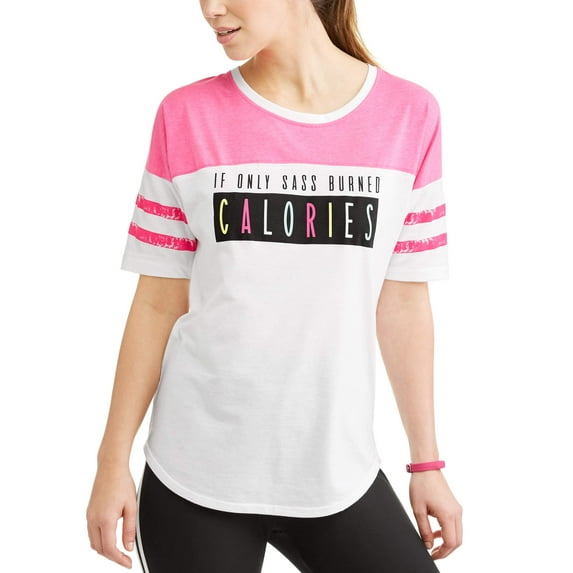 Women's Active Varsity Graphic & Solid Baseball T-Shirt