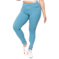 thumbnail image 1 of Women's Active Wear Leggings w/ Hidden Waistband Pocket, Plus Size - Slate Blue, 2XL, 1 of 4