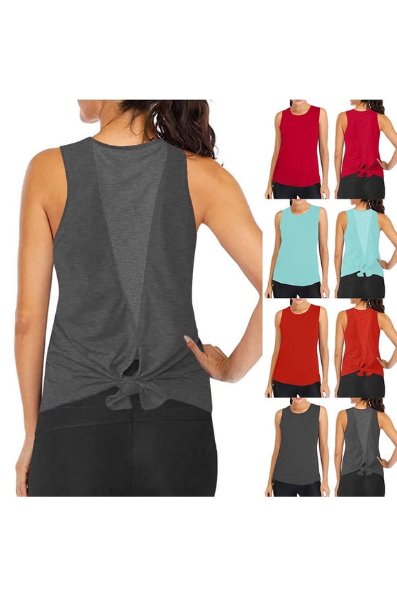 Women's Active Workout Tank Tops Racerback Sleeveless Tank Tops for Women Crewneck Undershirt Tennis Yoga Athletic Running Shirts Lightweight Racerback Breathable Tee (Orange,M)