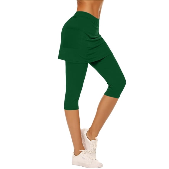 Women's Activewear Shorts, Skirted Leggings For Women Athletic Skorts Gym Tennis Yoga Legging High Waisted Leggings With Skirts