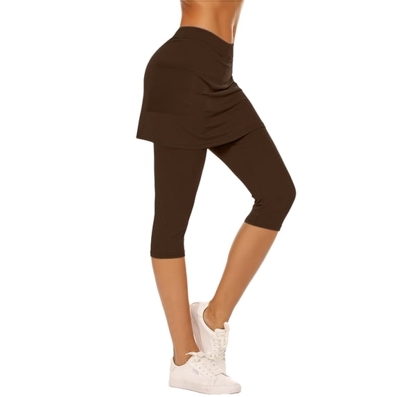 Women's Activewear Shorts, Skirted Leggings For Women Athletic Skorts Gym Tennis Yoga Legging High Waisted Leggings With Skirts